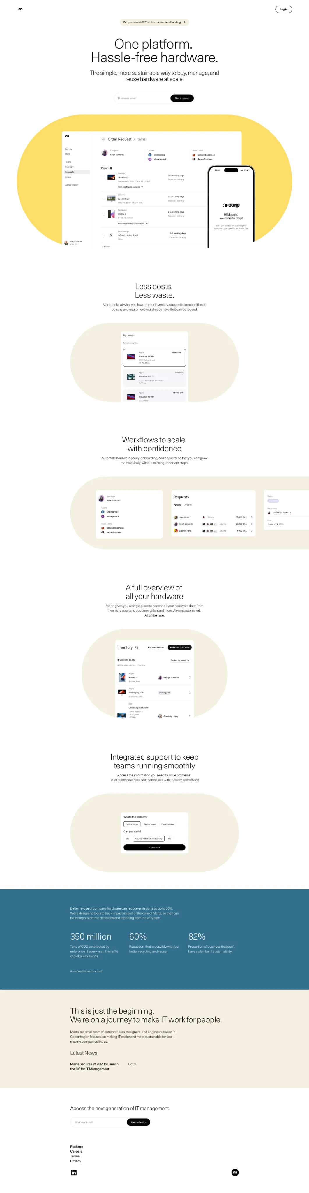 Marts marketing website